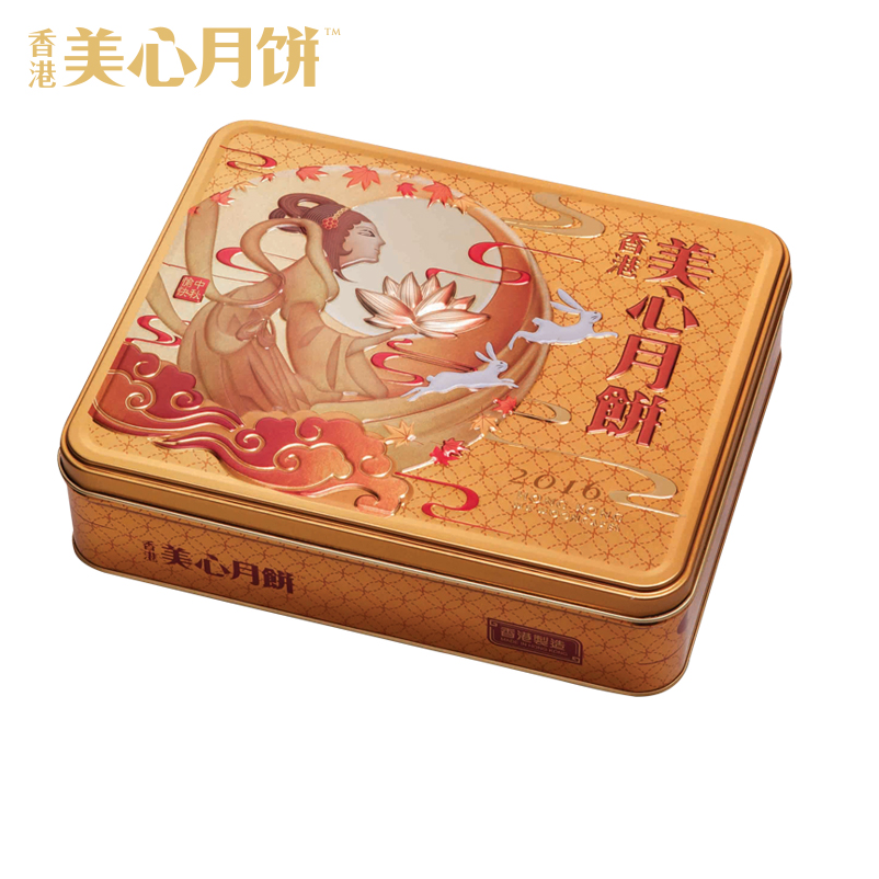 [美心月饼]美心双黄白莲蓉月饼礼盒740g