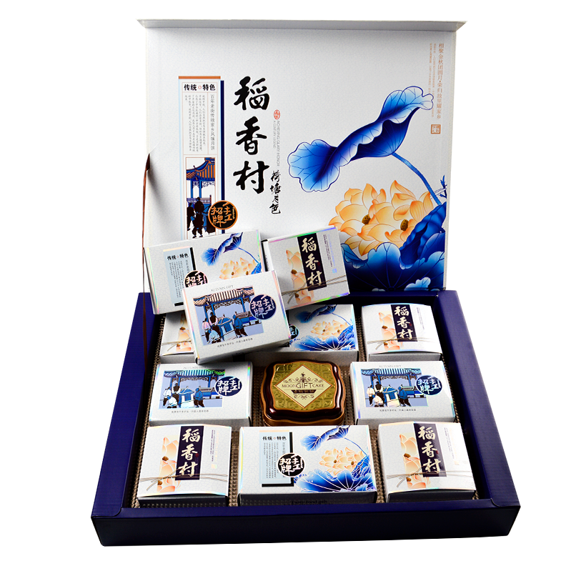 [河北稻香村月饼] 荷塘月色月饼礼盒860g
