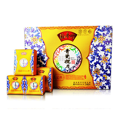 [河北稻香村月饼]  青瓷揽月月饼礼盒740g