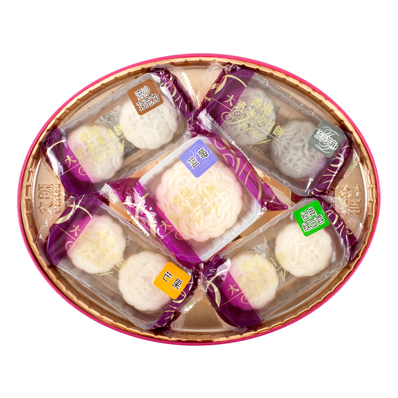 [大班月饼] 冰皮玲珑四色伴明月月饼礼盒615g