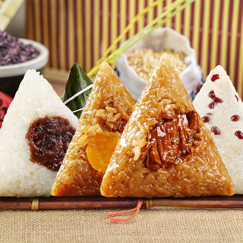 [保定稻香村粽子]端午乡情-竹篮粽子礼盒1370g