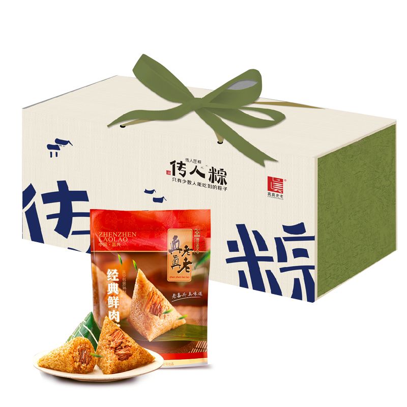 [真真老老粽子]传人匠粽粽子礼盒1680g