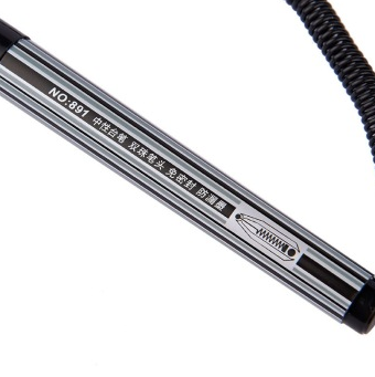 宝克（BAOKE）1NO891 大容量中性台笔 双珠笔头免密封 0.5mm 黑色 1支/卡