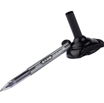 宝克（BAOKE）1NO891 大容量中性台笔 双珠笔头免密封 0.5mm 黑色 1支/卡