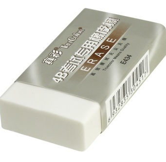 真彩（TrueColor） E434 4B考试专用橡皮擦 白色 30块/盒
