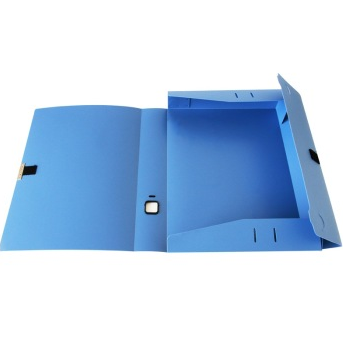 得力(deli)5643 A4/55mm折叠式档案盒 蓝色 12只装