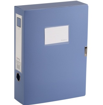 齐心（COMIX）HC-55-10 加厚型PP档案盒特惠装A4 55mm 10个装 蓝色