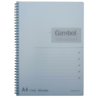渡边（Gambol）WCN-DS2108 A4 80页 PP面透明双螺旋笔记本 