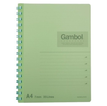 渡边（Gambol）WCN-DS2108 A4 80页 PP面透明双螺旋笔记本 