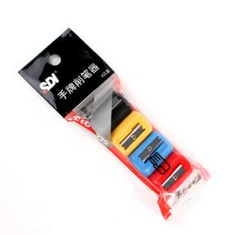 手牌（SDI)0137 迷你型卷笔刀 4个/袋 黑蓝黄红