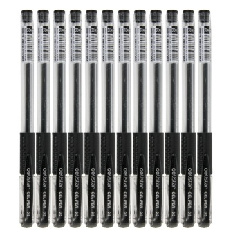 得力（deli）6600 经济实用型中性笔(黑) 0.5mm 12只装