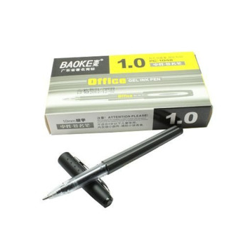 宝克（Baoke） 大容量中性笔 PC1048 宝克签字笔1.0MM 黑色 笔 12支/盒装