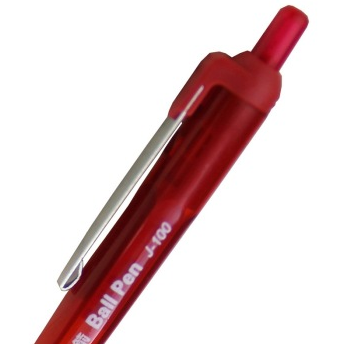 白雪（snowhite） J-100 低粘度油墨八色圆珠笔之红色 12支装