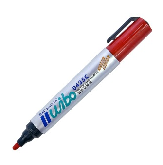 真彩（TrueColor） 0435C 白板笔 红色 圆笔头 12支装