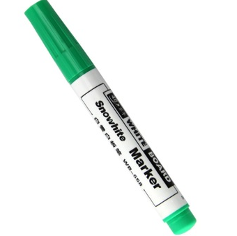 白雪（snowhite） WB-558 特制油墨圆头白板笔 绿色10支装