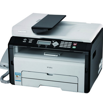 理光 RICOH SP201SF 黑白激光一体机 A4 黑白色 打印、复印、扫描、传真、、15页自动送稿