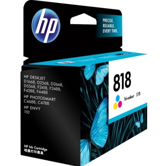 惠普（HP）CC643ZZ 818号 彩色墨盒（适用Deskjet D1668 D2568 D2668 D5568 F4238 ENVY110）
