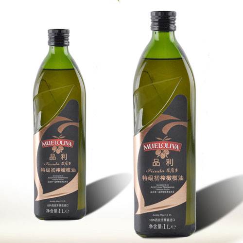 [品利橄榄油]皮库多特级初榨橄榄油瓶装1L