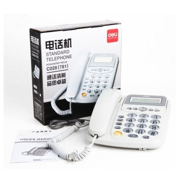 得力（deli） 781 来电显示办公家用电话机/固定电话/座机 可摇头可接分机