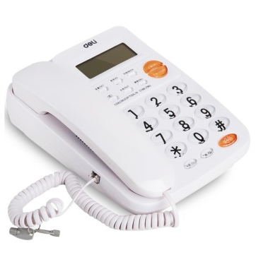 得力（deli） 780 来电显示办公家用电话机/固定电话/座机 水晶按键