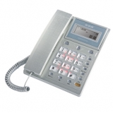 步步高HCD6101有绳电话机/座机 时尚翻盖 磨砂材质 夜光按键 来电显示 双接口 流光银